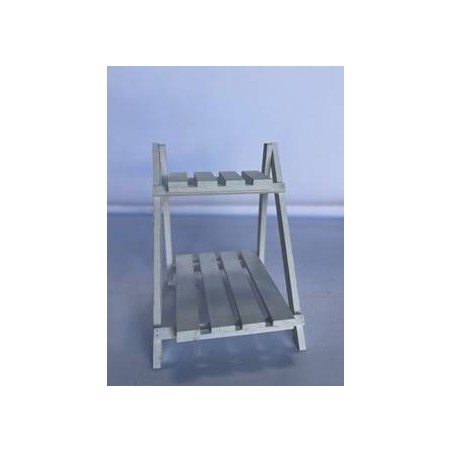 ALZATINA PORTASPEZIE LEGNO 2 RIPIANI 21x22x26cm WHITE