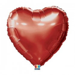 PALLONE MYLAR 36 90cm CUORE ROSSO METAL