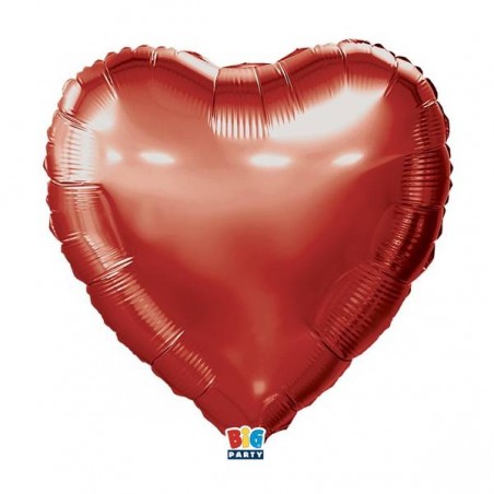 PALLONE MYLAR 36 90cm CUORE ROSSO METAL