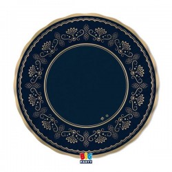 PIATTI PIANI ø30 ROYAL BLUE GOLD 6pz