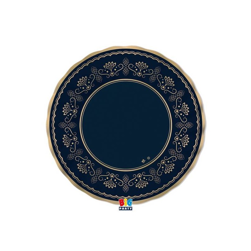 PIATTI PIANI ø30 ROYAL BLUE GOLD 6pz