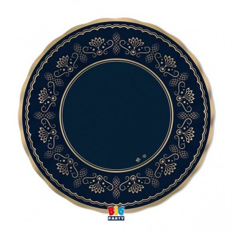 PIATTI PIANI ø30 ROYAL BLUE GOLD 6pz