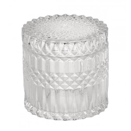 BOMBONIERA CRISTALLO CON COPERCHIO Ø10xH10cm