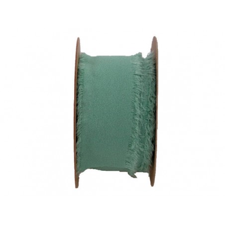 NASTRO SFRANGIATO CHIFFON mm40x15mt VERDE MENTA