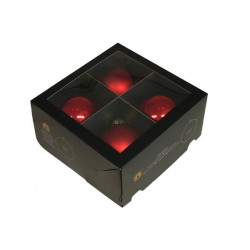 PALLINE VETRO ø100mm RED COMBI 4pz