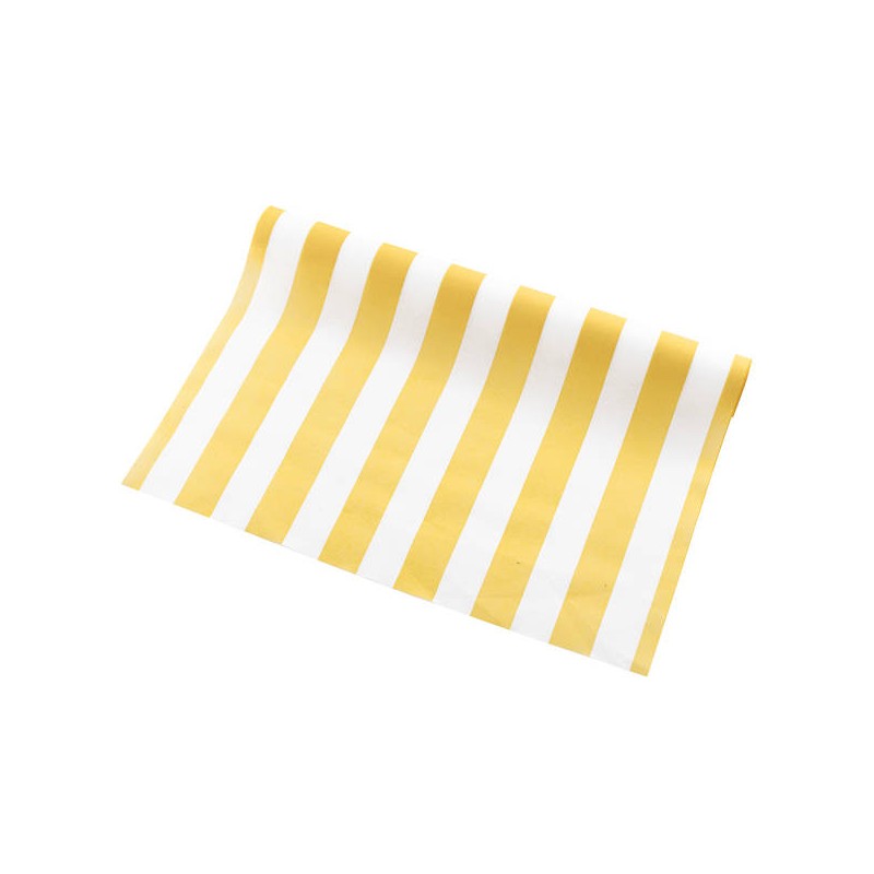 RUNNER AIRLAID 40x250cm RIGHE GIALLO