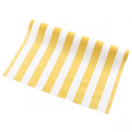 RUNNER AIRLAID 40x250cm RIGHE GIALLO