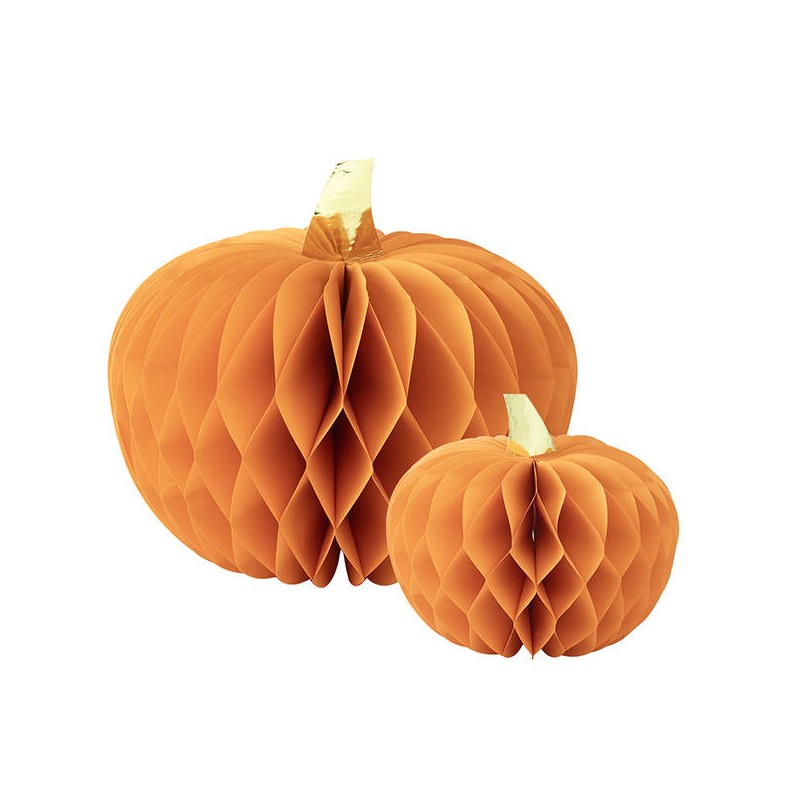 ZUCCHE IN CARTA 20/30cm ARANCIO 2pz