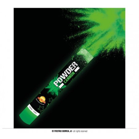 CANNONE POLVERE FLUORESCENTE 30cm VERDE 30gr