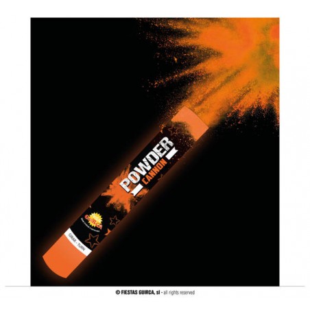 CANNONE POLVERE FLUORESCENTE 30cm ARANCIONE 30gr
