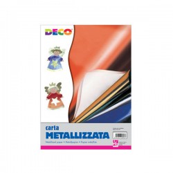 RISMA A4 CARTA METALLIZZATA ADESIVA 15fg ASS.TI 80gr