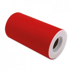 TULLE ROTOLO cm12,5x25mt ROSSO BIG