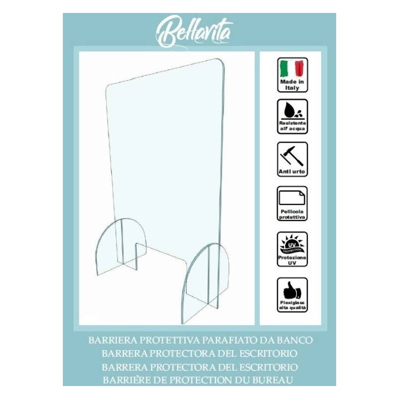 BARRIERA PARAFIATO PLEXIGLASS ORIZZONTALE 5mm 60x43cm PF20128
