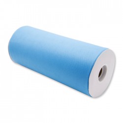 TULLE ROTOLO cm25x100mt AZZURRO BIG