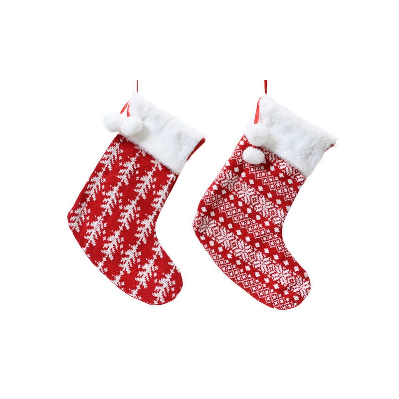 CALZA NATALE IN POLYESTERE 2ass 1pz