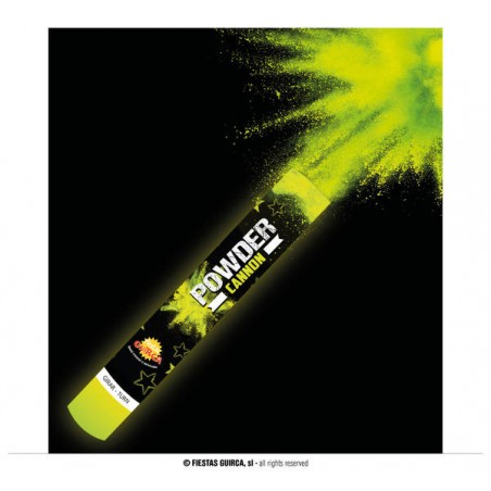 CANNONE POLVERE FLUORESCENTE 30cm GIALLO 30gr