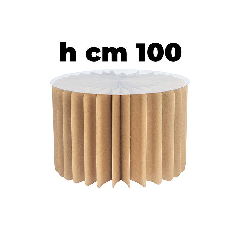 COLONNA ALZATA IN CARTA 180gr ø40 x h.100cm KRAFT con TOP IN PVC