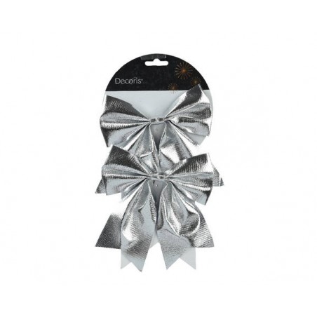FIOCCO ARGENTO IN POLYESTERE17cm 2pz