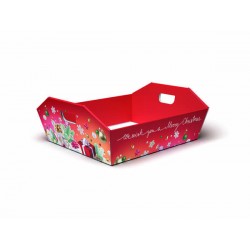 CESTA REGALO C/MANIGLIE MEDIA 34x29x10cm CHRISTMAS PARTY PORTATA 10kg