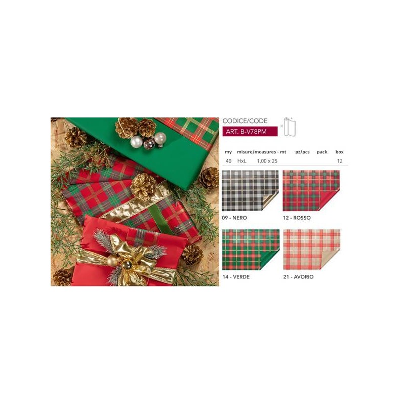 BOBINA PPL PERLATO GLASGOW 40my H.100x25mt 12-ROSSO