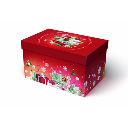 SCATOLA F/COPERCHIO CHRISTMAS PARTY 58x37x33cm PORTATA 15kg