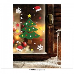 DECORAZIONE IN GEL ALBERO DI NATALE 20x25cm