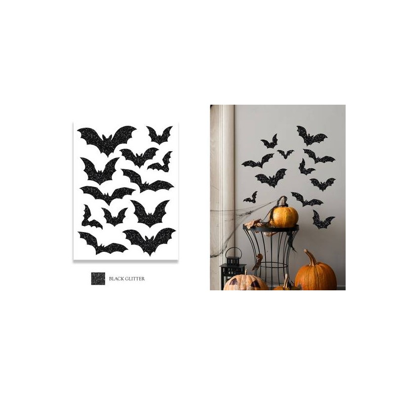 ADESIVO PIPISTRELLO GLITTER 30x40cm