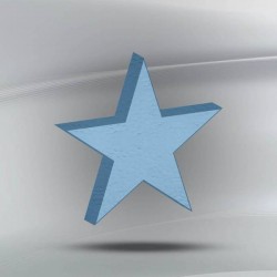 SAGOMA POLISTIROLO PASTELLO STELLA 3cm CELESTE