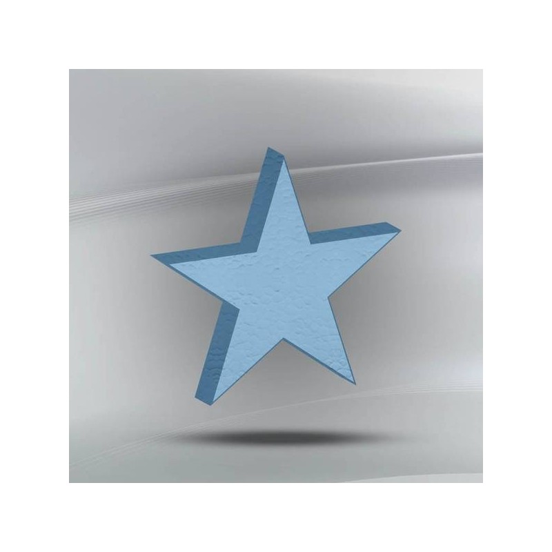 SAGOMA POLISTIROLO PASTELLO STELLA 3cm CELESTE