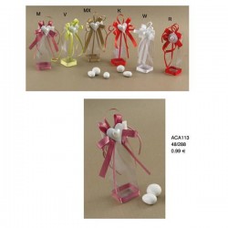 ASTUCCIO PORTACONFETTI BUSTINA PVC ROSSO 5PZ