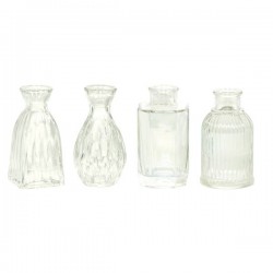 VASI VETRO MONOFIORE MOD. ASSORTITI  4pz