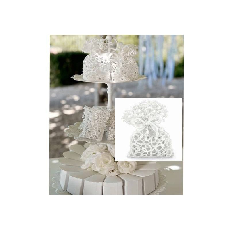 SACCHETTO MACRAME' 7,5x11cm 12pz