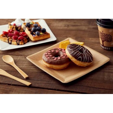 PIATTO KRAFT 25x25cm AVANA 100pz