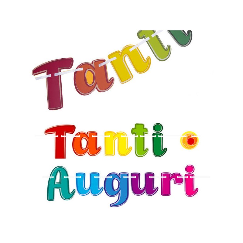 FESTONE TANTI AUGURI COLORS 2mt