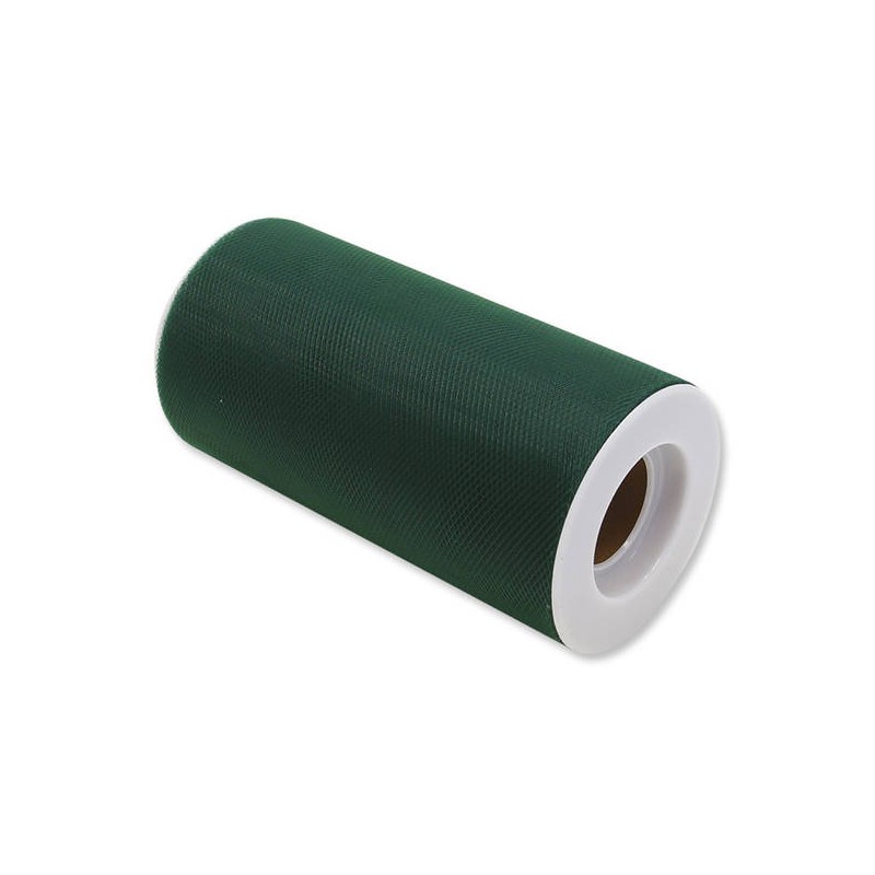 TULLE ROTOLO cm12,5x25mt VERDE FORESTA BIG