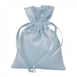 SACCHETTO MATT SATIN 9x12cm AZZURRO 10pz