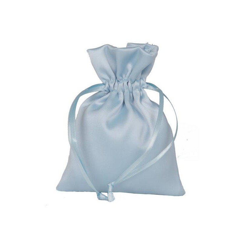 SACCHETTO MATT SATIN 9x12cm AZZURRO 10pz