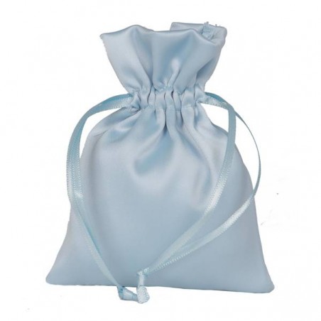 SACCHETTO MATT SATIN 9x12cm AZZURRO 10pz