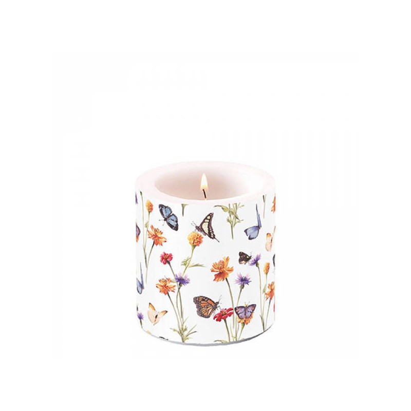 CANDELA SMALL BUTTERFLY GARDEN WHITE ø7,5x9cm