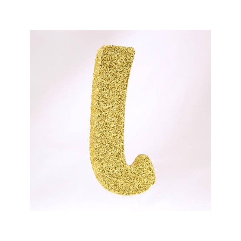 LETTERA POLISTIROLO GLITTER ORO mm120x90 J