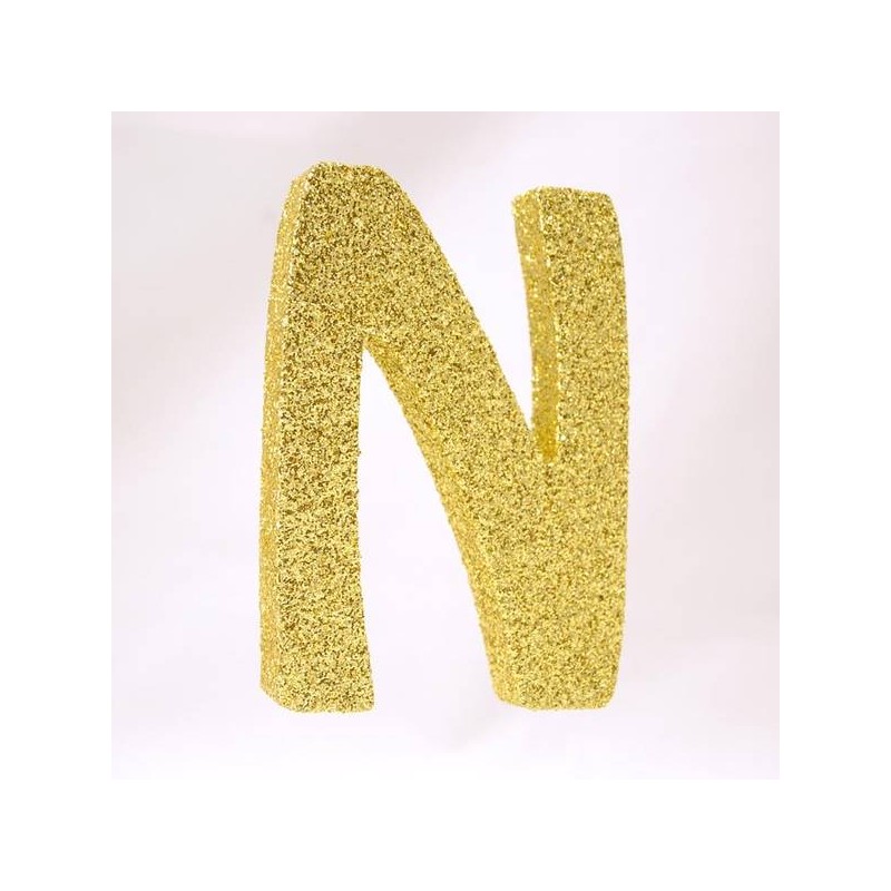LETTERA POLISTIROLO GLITTER ORO mm120x90 N