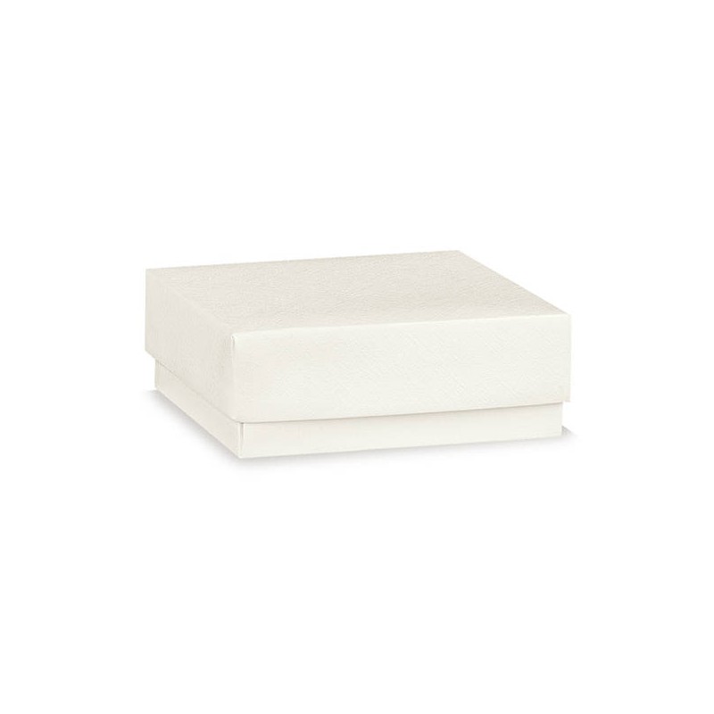 SCATOLA F/COP FIBRA BIANCO 12x12x4,5cm 10pz