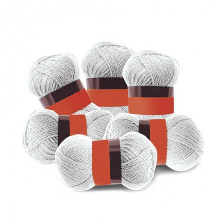 LANA 100% ACRILICO GOMITOLO BIANCO