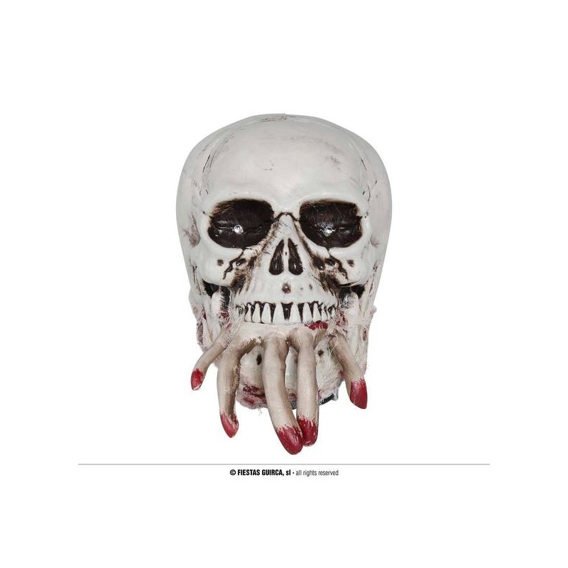 TESCHIO C/MANO CON LUCE SUONO E MOVIMENTO H.24cm