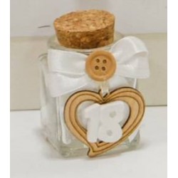 VASETTO VETRO 5x5cm C/APPL 18ESIMO