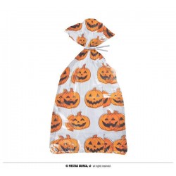 SACCHETTO TRASPARENTE CON ZUCCHE PER DOLCE 28x13cm 20pz