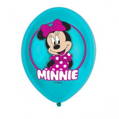 PALLONCINI LATTICE MINNIE MOUSE 26cm 4 COLORI 6pz