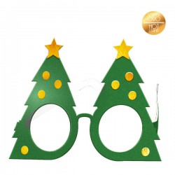 OCCHIALI FORMA ALBERO DI NATALE 6pz