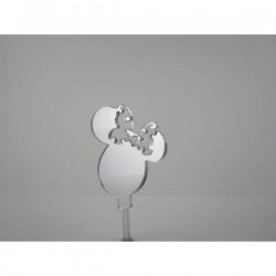CAKE TOPPER PLEXY TESTA MINNIE COLORI ASS.TI 1pz
