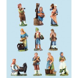 PASTORE IN RESINA 10cm COLOR SET 10pz
